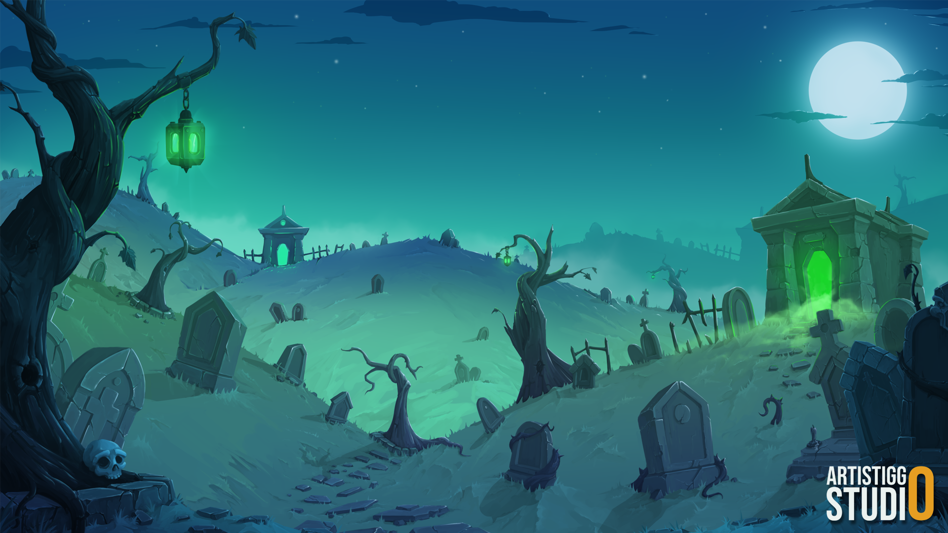 Grave of Fortune in-game level background