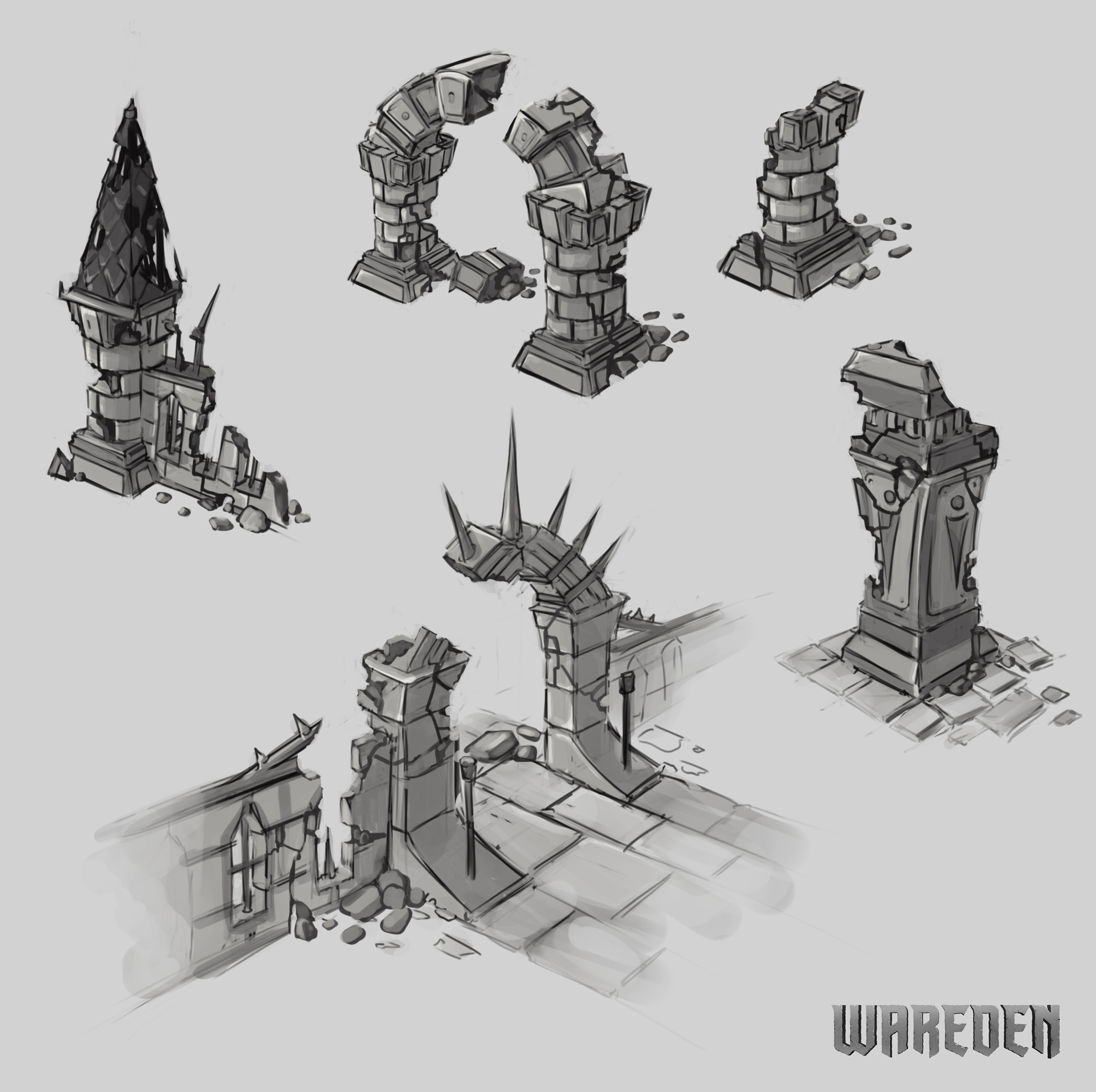 WarEden ruins concept art